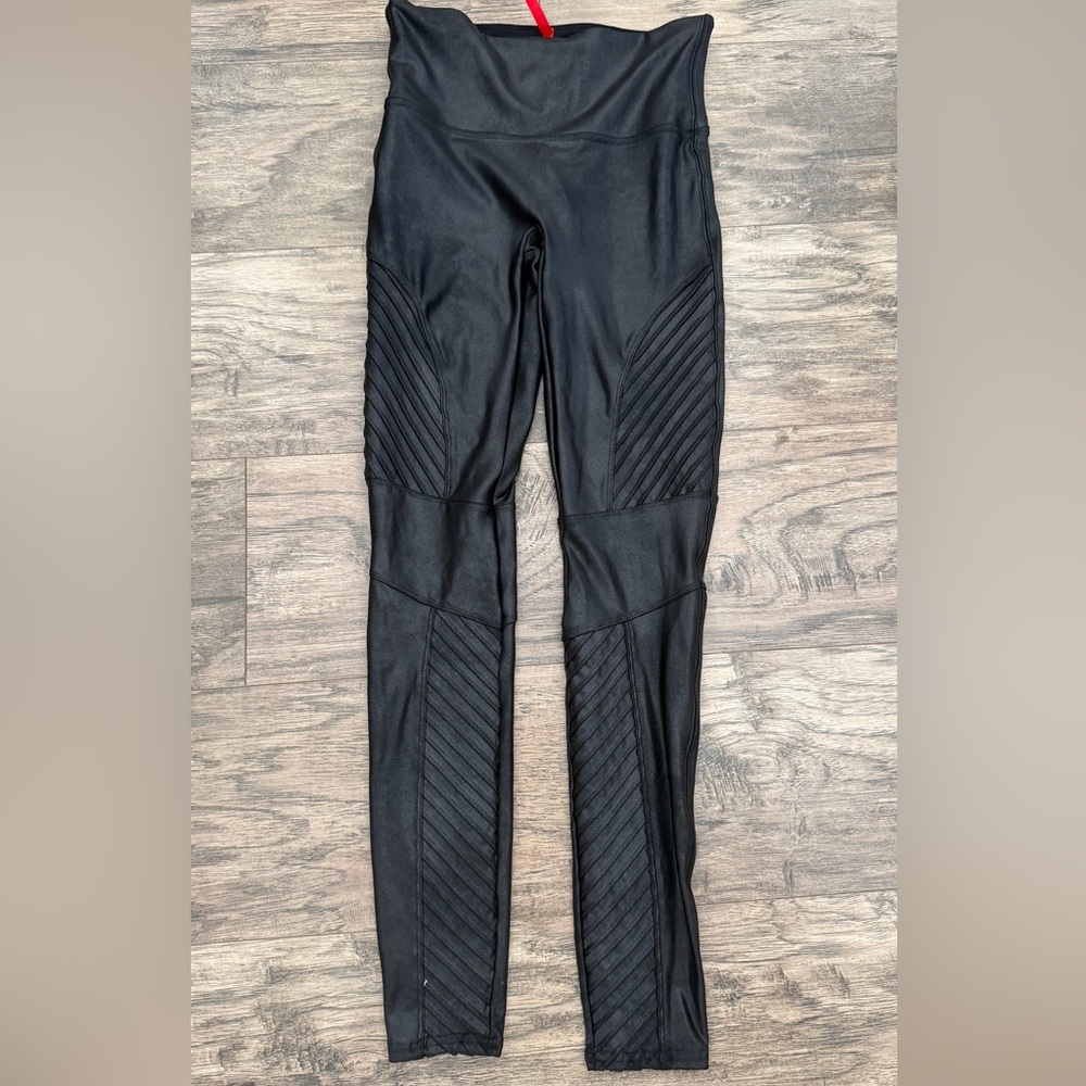 SPANX Faux Leather Moto Leggings